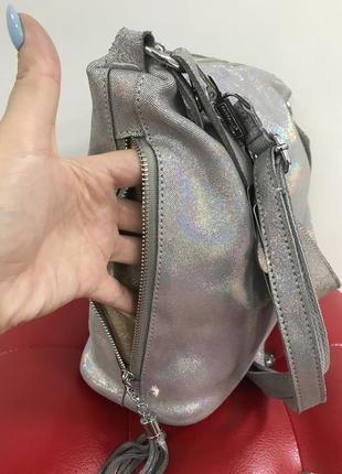 Шкіряна сумочка кроссбоди сумочка на плече італія4 фото