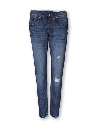 Женские модные синие джинсы с потёртостью esmara by heidi klum
