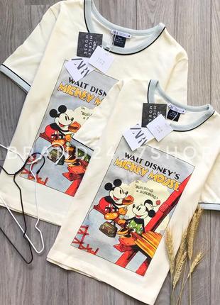 Футболка з міккі і мінні disney zara1 фото