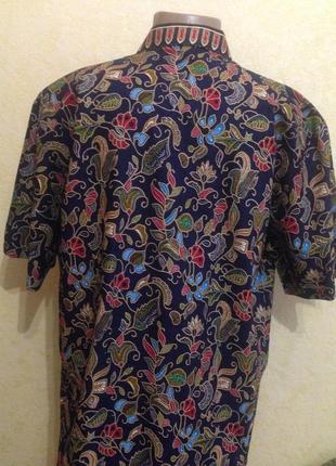 Рубашка с коротким рукавом(хлопок)-jawa batik4 фото