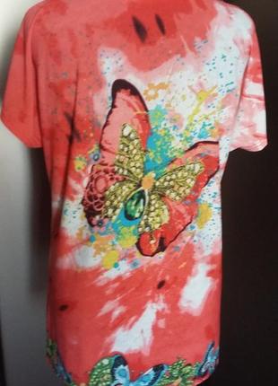 Яркая футболка с бабочкой3 фото
