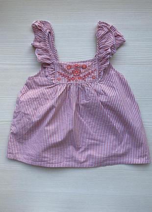 Легка блузка з вишивкою 5-6 років