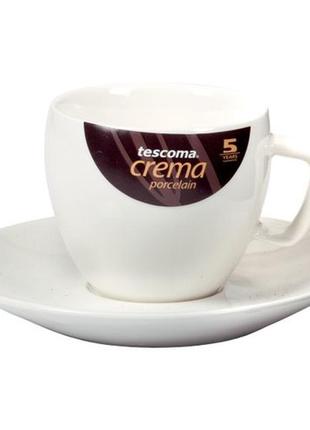 Чашка для эспрессо tescoma crema с блюдцем, 0,1л арт. 387120