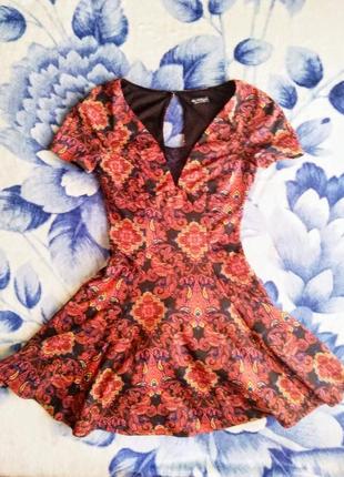 Сукня сонце-кльош з коротким рукавом miss selfridge, xs