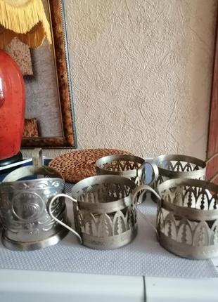 Підстаканники срср мельхіорові