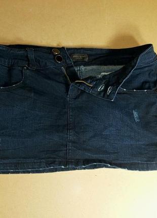 Джинсовая юбка motivi, италия. мини юбка темный джинс стретч motivi3 фото