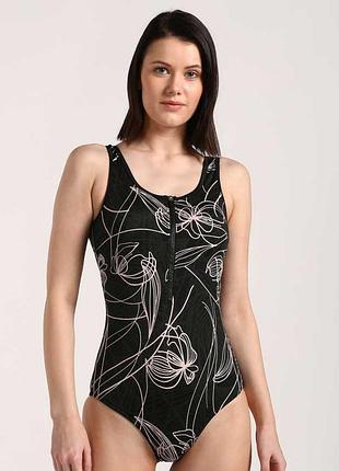 Новый слитный купальник-утяжка с молнией спереди (размер с)