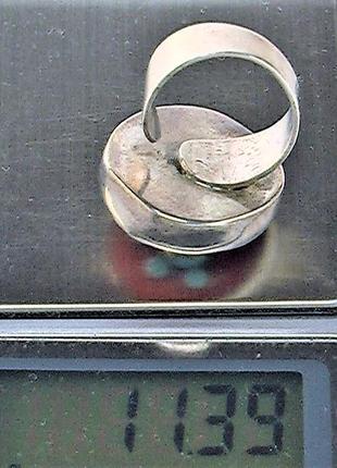 Кільце перстень срібло 925 проба 11.39 грама 16.5 р. європа черепашки без проби4 фото