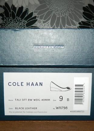 Cole haan tali soft bow wedge туфли кожаные 26см 39.5 р10 фото