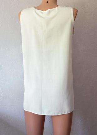 Блузка нежно-молочного цвета натуральная ткань leardini италия2 фото