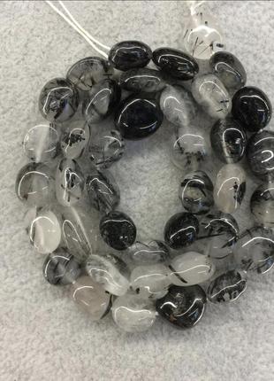 Бусины из натурального природного камня кварц волосатик
