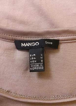 Нюдовая футболка, блуза mango раз.  l-xl5 фото