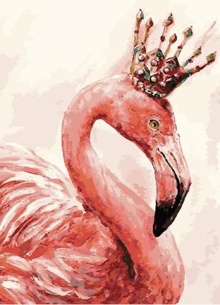 Картина по номерам королевский фламинго браш