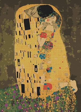 Картина по номерам поцелуй густава климта браш