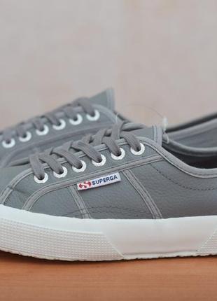 Серые кожаные кеды, кроссовки на платформе superga, 39 размер. оригинал3 фото