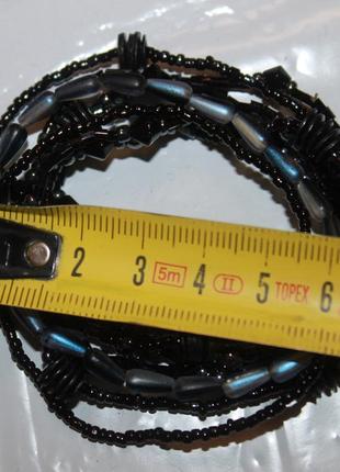 Набор тонкий браслетов из бисера3 фото