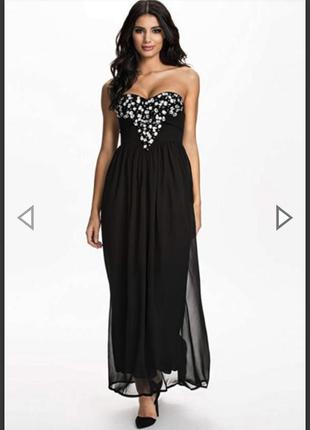 Вечірній випускну сукню максі з камінням