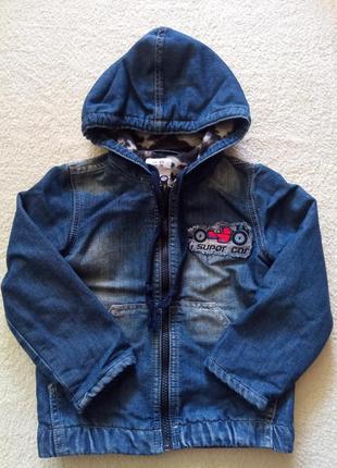 Куртка джинсовая утеплённая gee jay размер 4-5/1101 фото