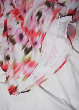 Шикарне шифонова максі плаття в підлогу на запах з пишною спідницею5 фото