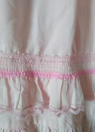 Очень красивая поплиновая юбка - миди  для девочки5 фото