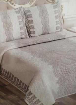 Комплект покривало 240*260+2 наволочка 60*80,туреччина,двухсторонне