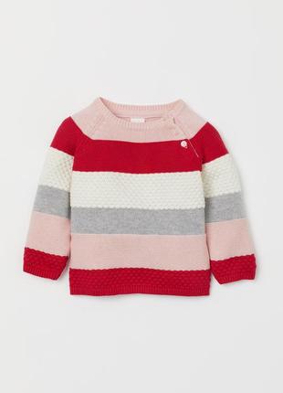 12-18 м 86 см лет h&amp;m фирменный натуральный джемпер свитер тонкой вязки с блестками