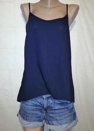 Легкая шифоновая майка со шлейфом