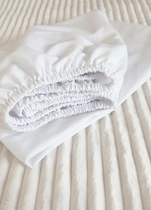 Простинь на резинці дитяча біла простирадло дитяче біла