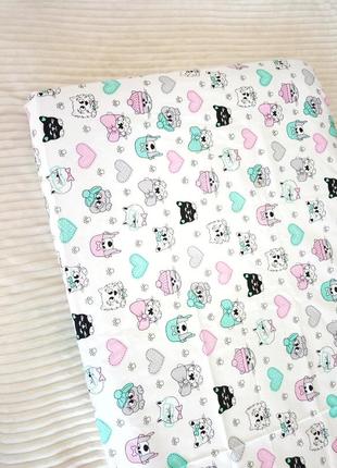 Простирадло на гумці дитяча в ліжечко дитяче простирадло на резинці простинь