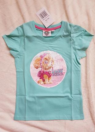 Футболка з паєтками м'яка пам'ятна дівчинка