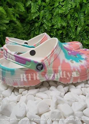 Оригінали. crocs graphic tie-dye сабо w6-w8
