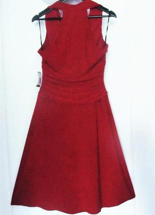 Платье а-силуэт, вырез "холтер" и драпировка по торсу, размер 10 (usa)5 фото