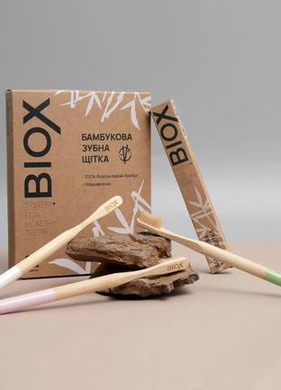 Бамбуковая зубная щетка biox5 фото
