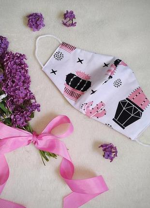 Багаторазові маски "кактуси" бавовна бавовна