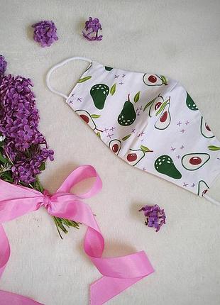Багаторазові маски "авокадо" 🥑 хлопок бавовна