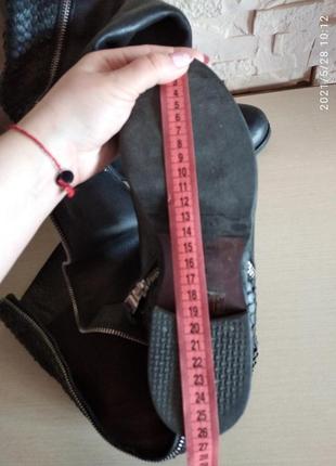 Натуральные кожаные сапоги италия ботинки замки питон8 фото