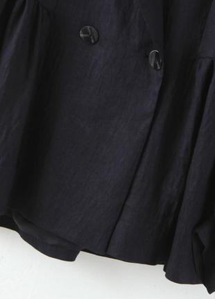 Zara . двубортый пиджак с обьемными рукавами3 фото
