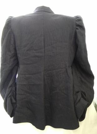 Zara . двубортий піджак з обьемными рукавами8 фото
