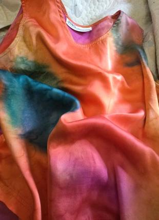 Шелк шелковая блуза топ винтаж батик9 фото