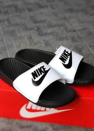 Nike slide white шлепанцы найк шльопанці чоловічі