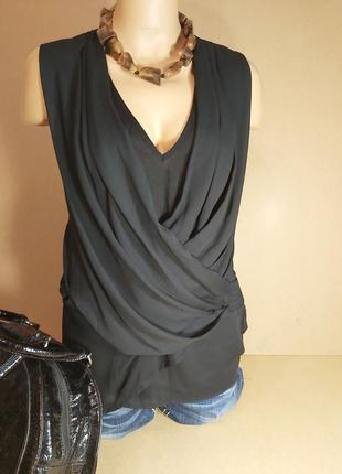 Нарядная блуза h&m. черная вечерняя летняя блуза. майка h&m4 фото