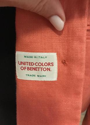 Пиджак benetton . италия . 100 % лен4 фото