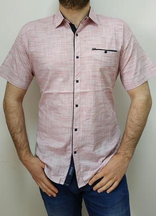 Стильная, хлопковая, летняя, приталенная рубашка