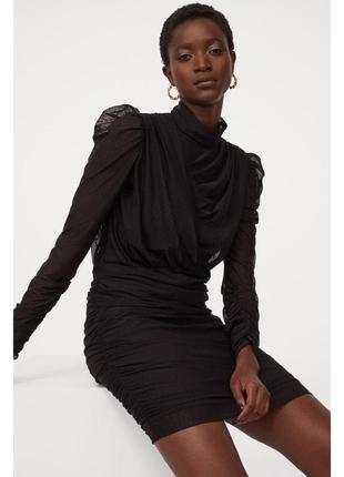 Вечірнє плаття по фігурі з драпіруванням h&m p.40