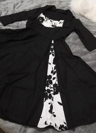 Ретро-сукня товстий котон3 фото