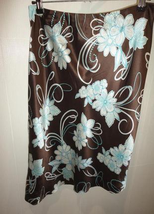 Юбка с неровным низом из 100% шелка