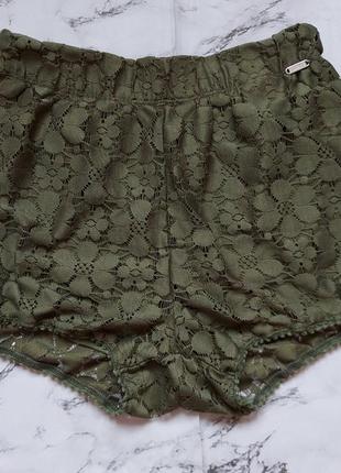 Шорты кружевные хаки  оригинальные guess
