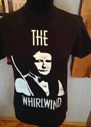 Натуральна чорна футболка з принтом бренду fruit of the loom, р. 48-50