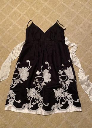 Платье, сарафан, лён и хлопок