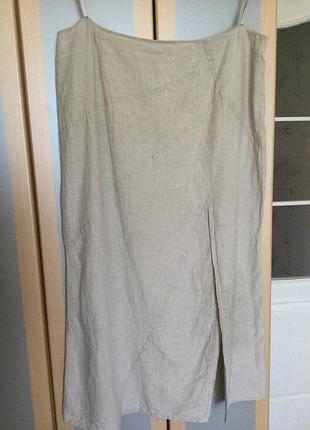 Красива, лляна спідниця великого розміру